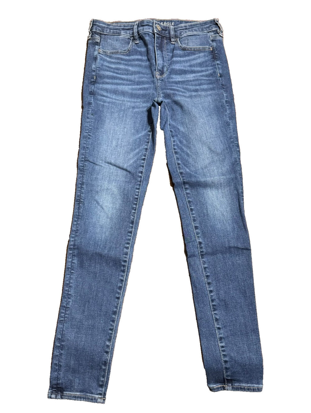 American Eagle Next Level Stretch Skinny Jeans Womens 6 Medium Wash Mid Rise